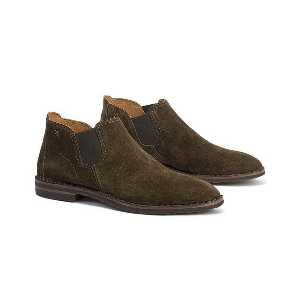 TRASK Allison Ankle Boots Brown Suede Classic Fall Academia Bootie Women’s 10M